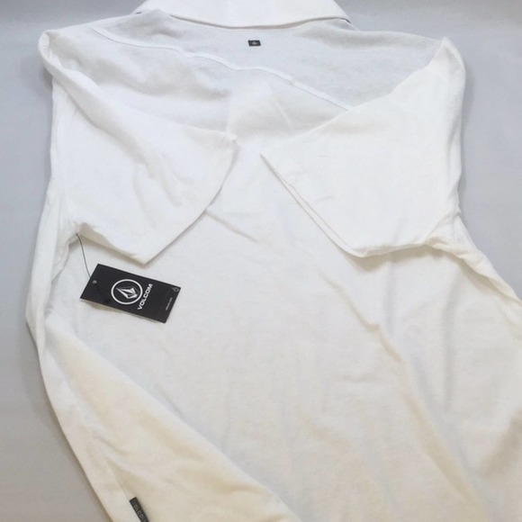 NWT Volcom Men's White Polo shirt | Small | - Picture 6 of 8